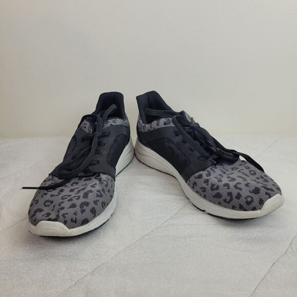 Avia Shoes - AVIA Deluxe Trainer Women's Gray Leopard Print Fabric Memory Foam Sneaker Sz 12
